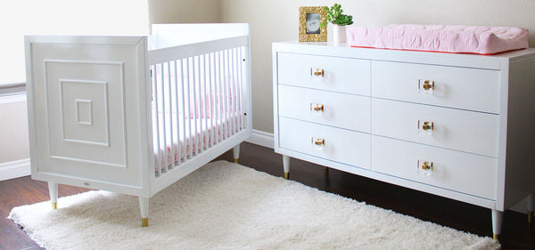 Pink and White Modern Baby Room